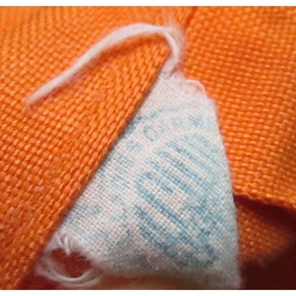 Vintage 1960's Womens Skirt 24" DAYGLO ORANGE SHERBET Rayon STEEL SIDE ZIP - Picture 4 of 5